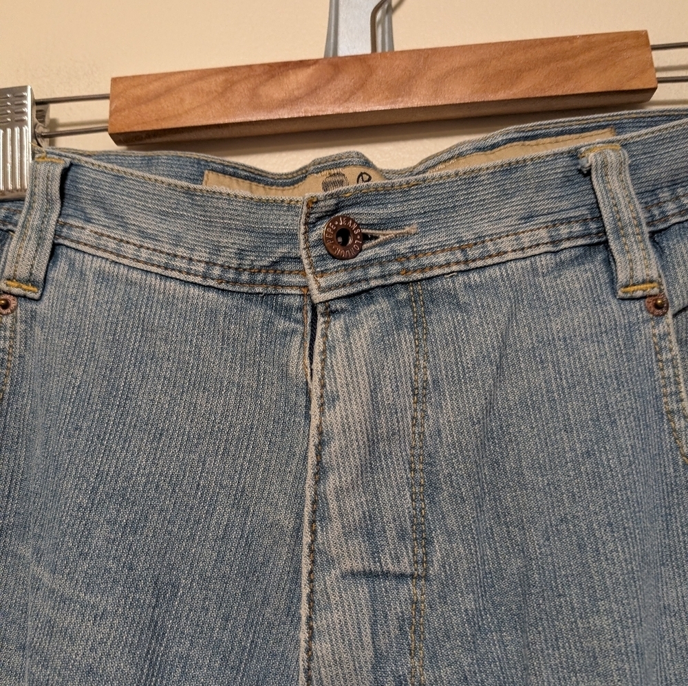 Pepe Jeans London Light Wash Relaxed Fit Denim Raw Hem Size 44 - Picture 10 of 16